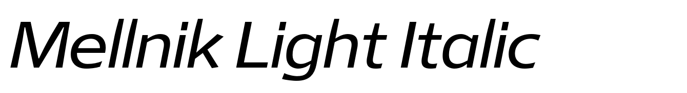 Mellnik Light Italic